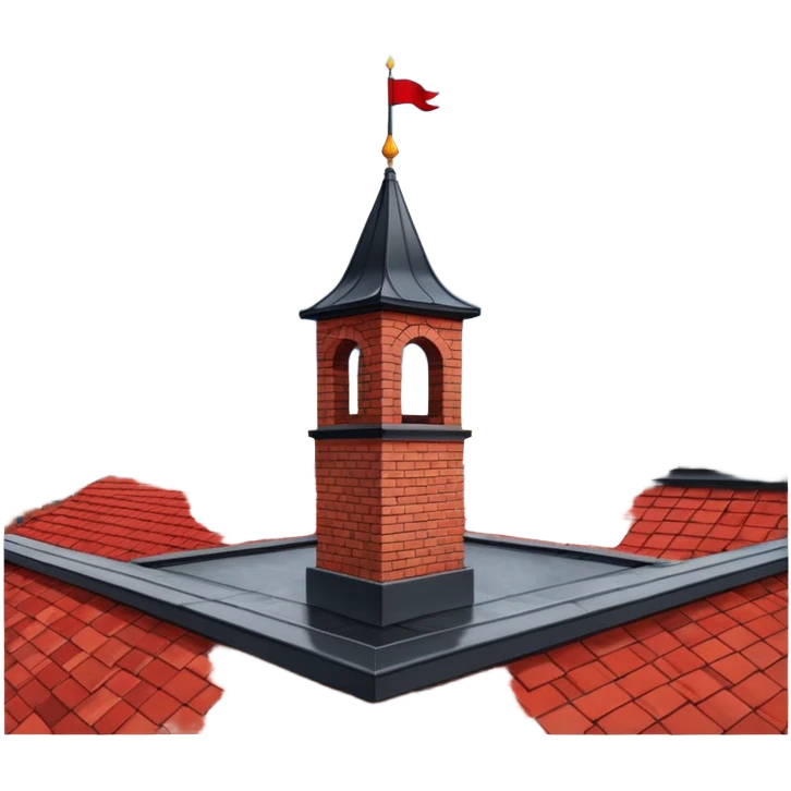 Beautiful realistic School rooftop emoji