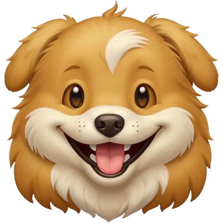 A happy laughing dog with tiers of laugh emoji