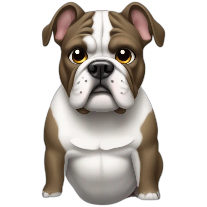 Bulldog francés negro blanco  emoji