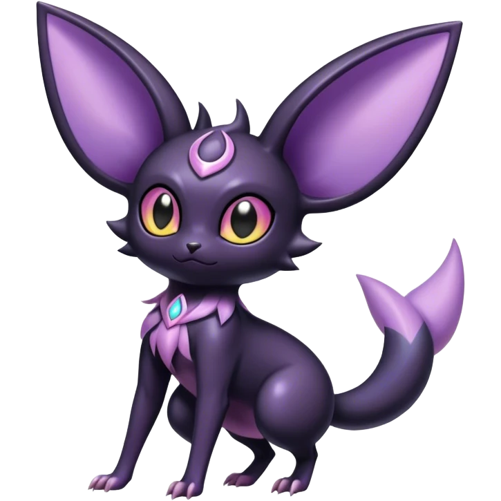 Shiny Dark Noibat-Espeon-Umbreon-Nidorino-fusion-hybrid full body emoji