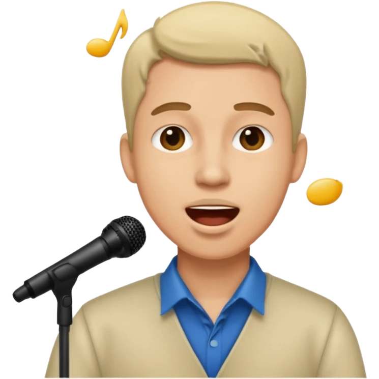man singing emoji