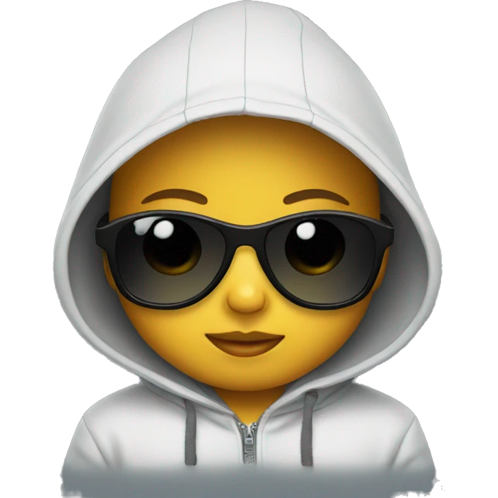 Baby with hoodie and sunglasses  emoji