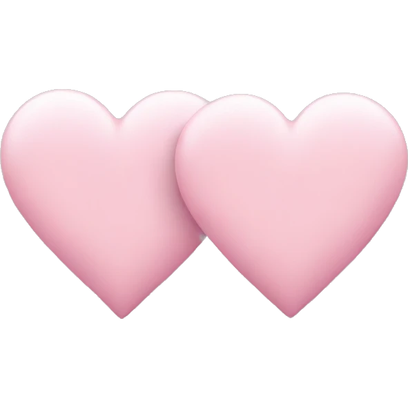 two pastel pink hearts emoji
