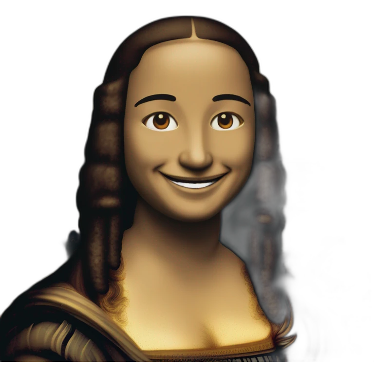 mona lisa of da vinci smiling emoji