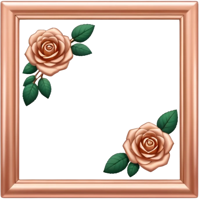  square rose gold frame emoji