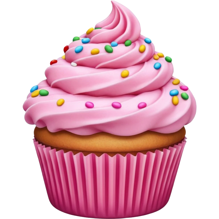 Cupcake with pink icing emoji