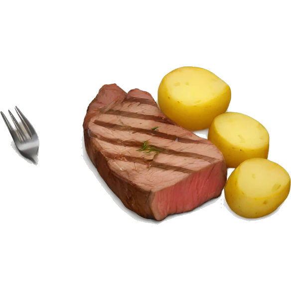 Steak with potatoes emoji