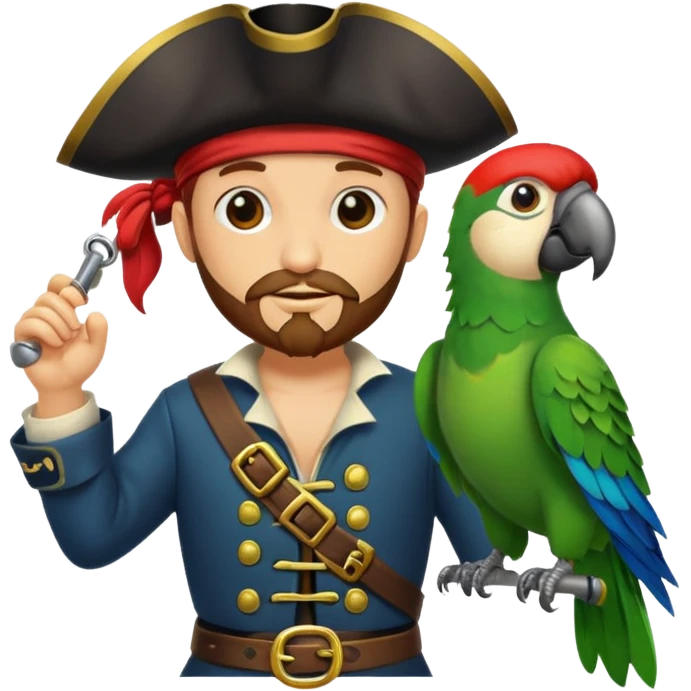 pirate and parrot emoji