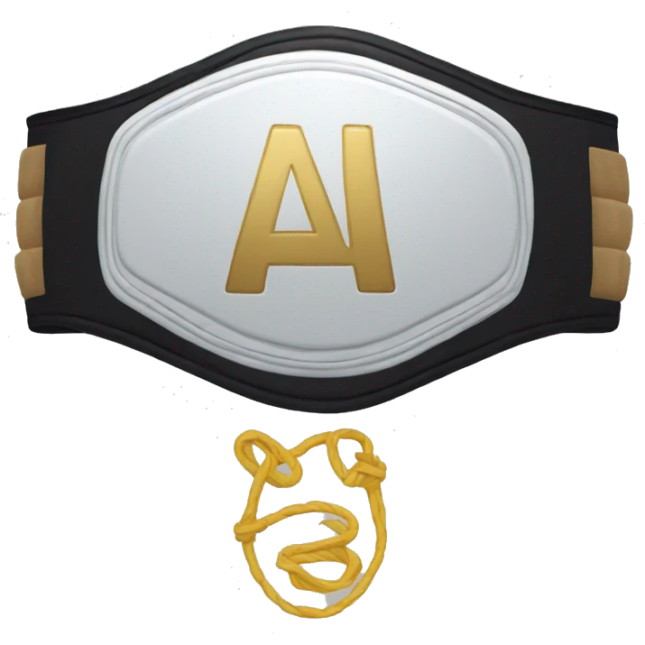 wrestling belt saying ai emoji