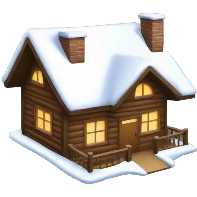 Christmas lodge house emoji