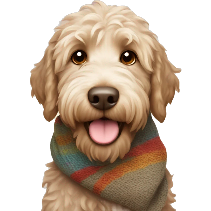 labradoodle-in-the-scarf emoji