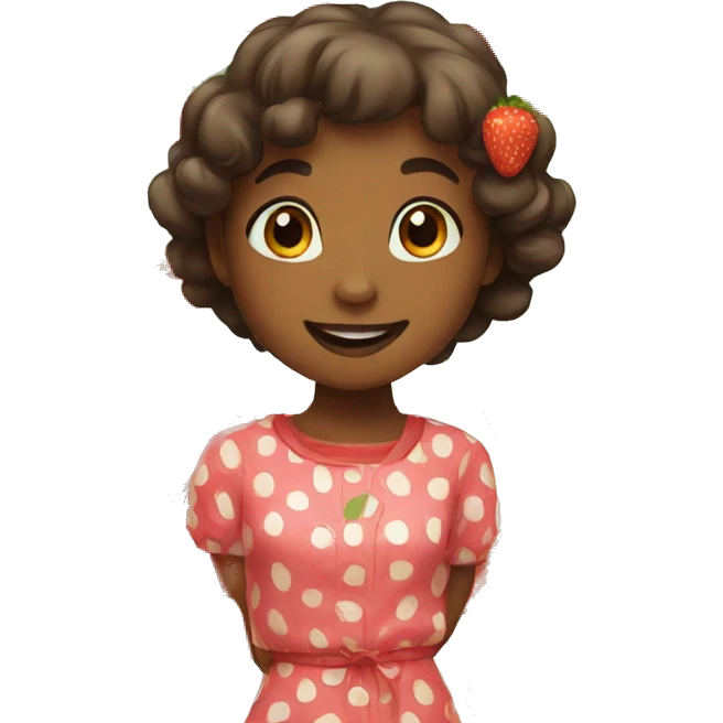 strawberry girl emoji
