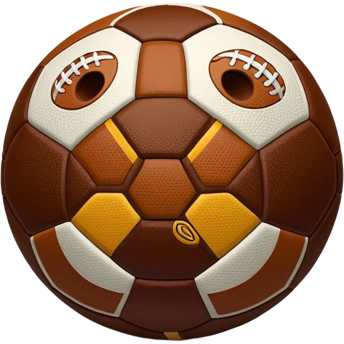 create an icon of a traditional football - it should be inspired by airbnb icons emoji