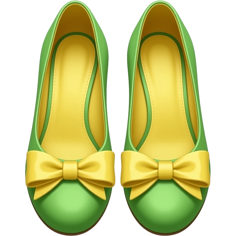 yellow green pair neatly placed inspired by Barbie colour palette emoji
