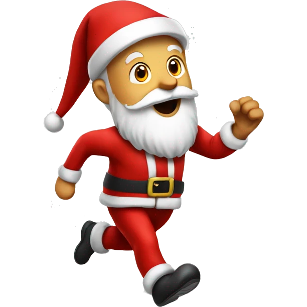 Santa running  emoji