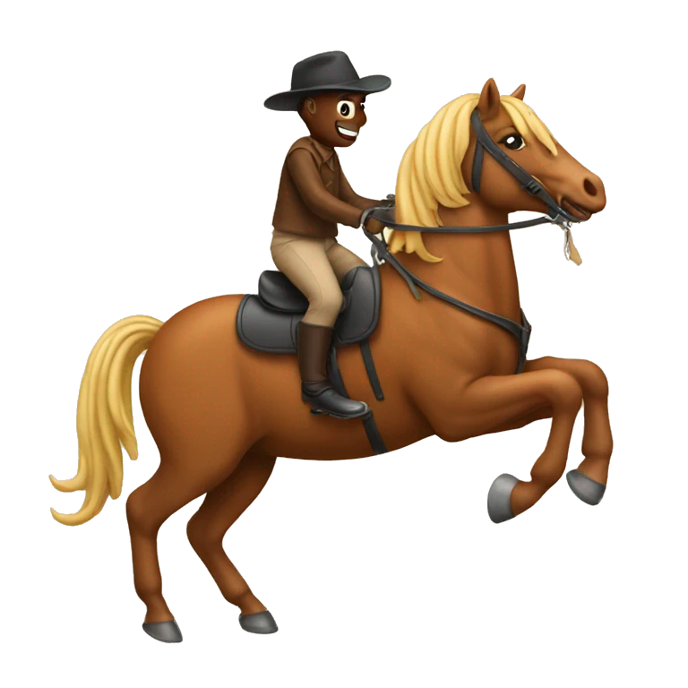 A worm riding a horse emoji