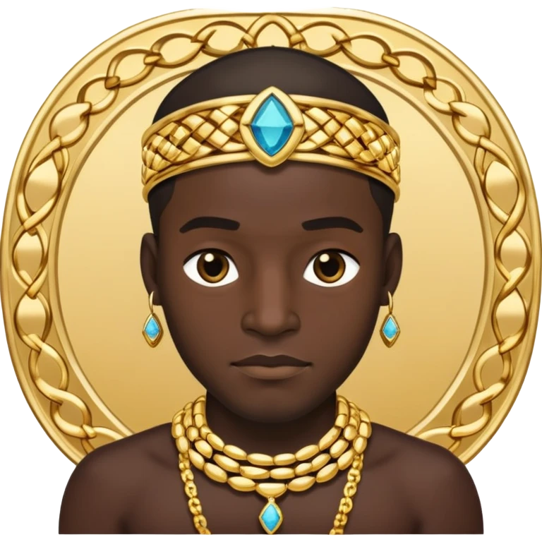 Black man with alot of jewelry on emoji