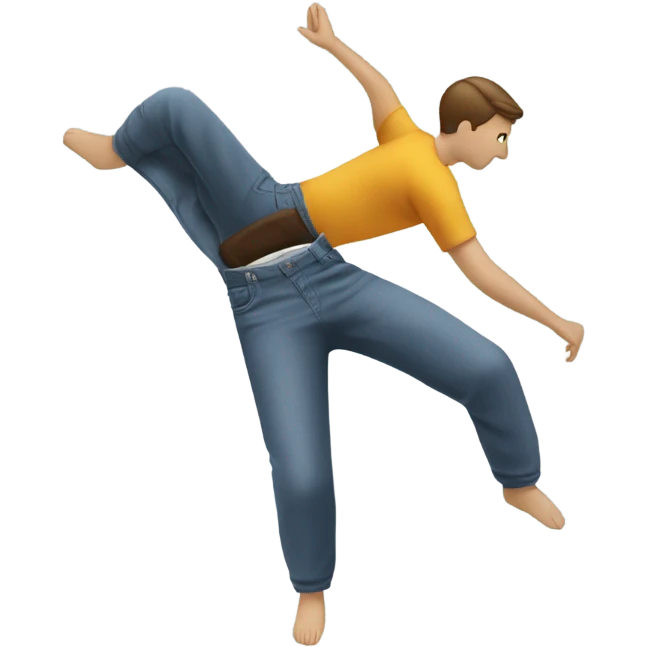 taking pants off emoji