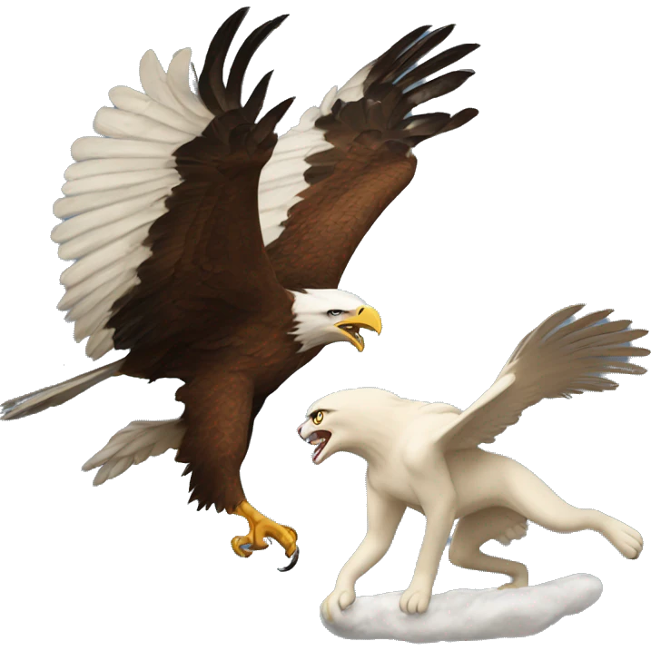 Eagle attacking cat  emoji