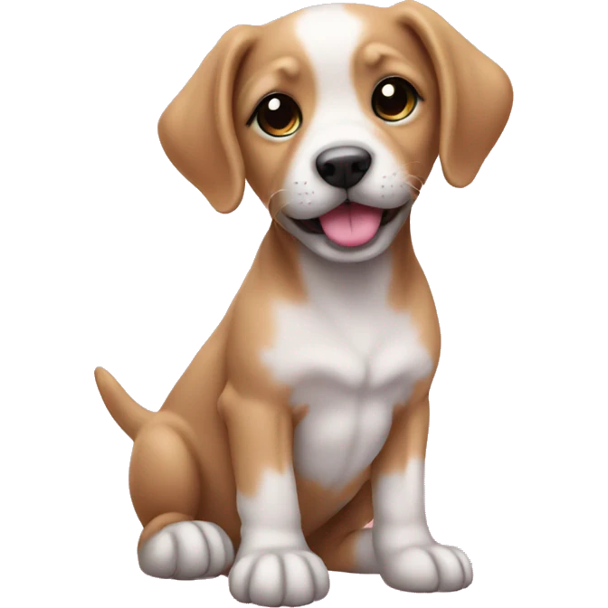 puppy + pink emoji