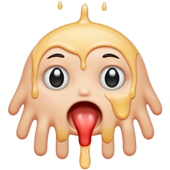 Hole dripping with fingers in emoji