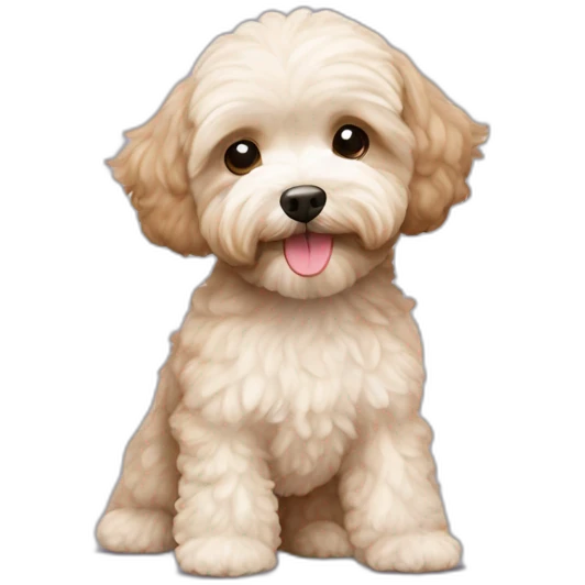 white light brown maltipoo terrier slender emoji