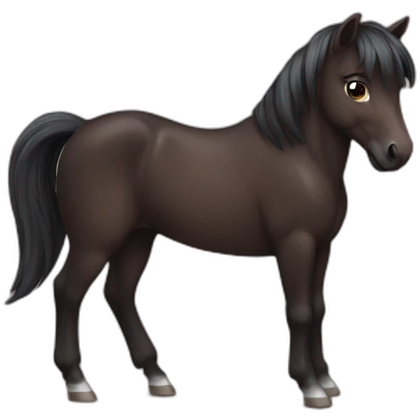 dark brown petit pony emoji