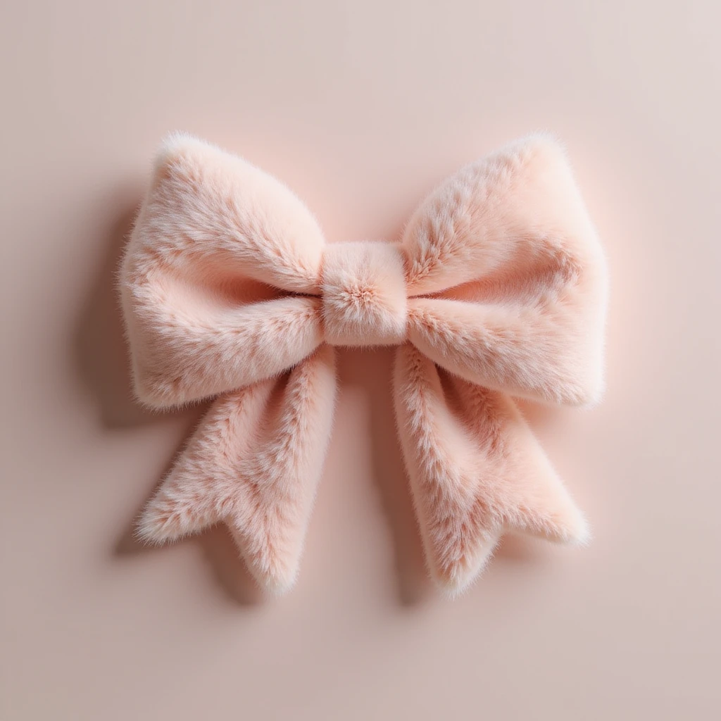 fluffy bow, realistic texture, soft lighting, gentle shadows emoji
