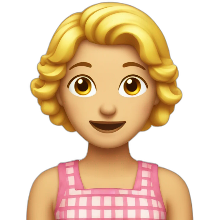 a housewife that is tired and happy emoji
