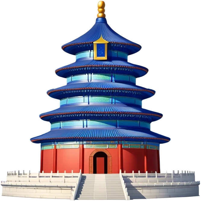 Temple of Heaven, round blue roof building, traditional Chinese architecture emoji emoji
