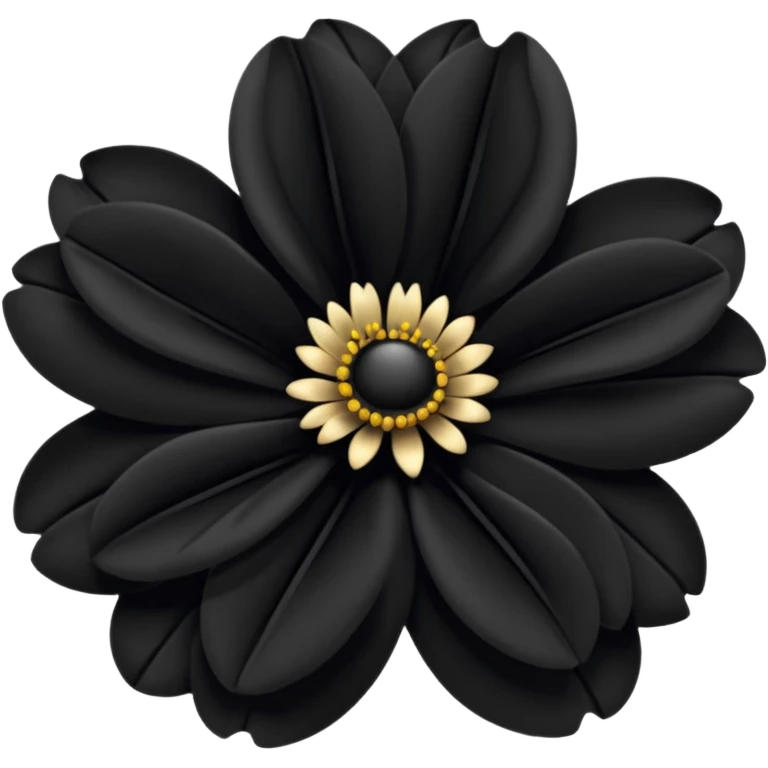 black flower emoji