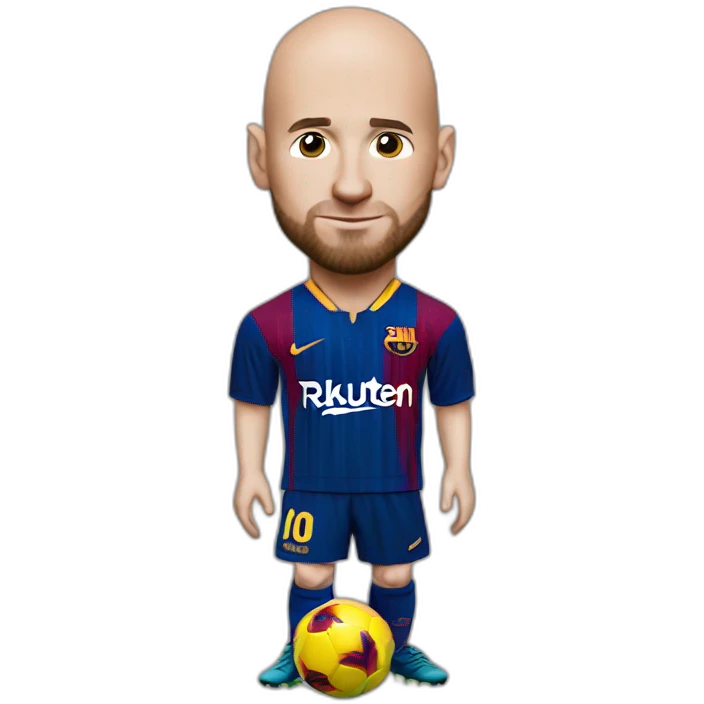Lionel Messi but he's bald emoji