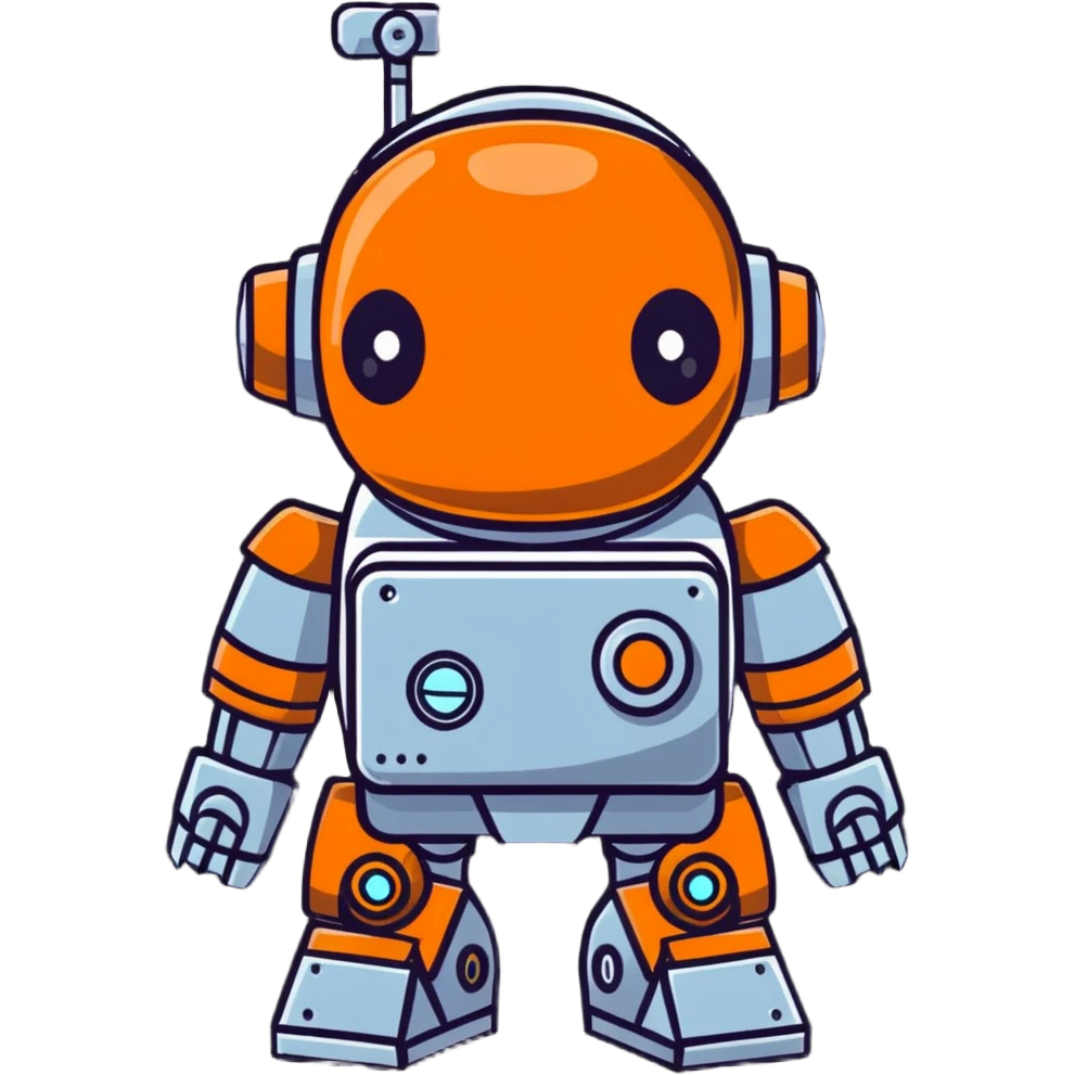 Rusted scavenger robot with patchwork body plates emoji