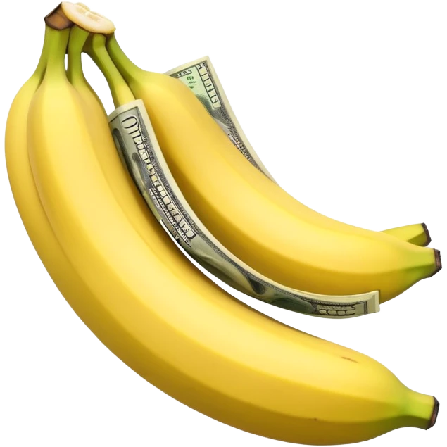Banana with dollars inside emoji