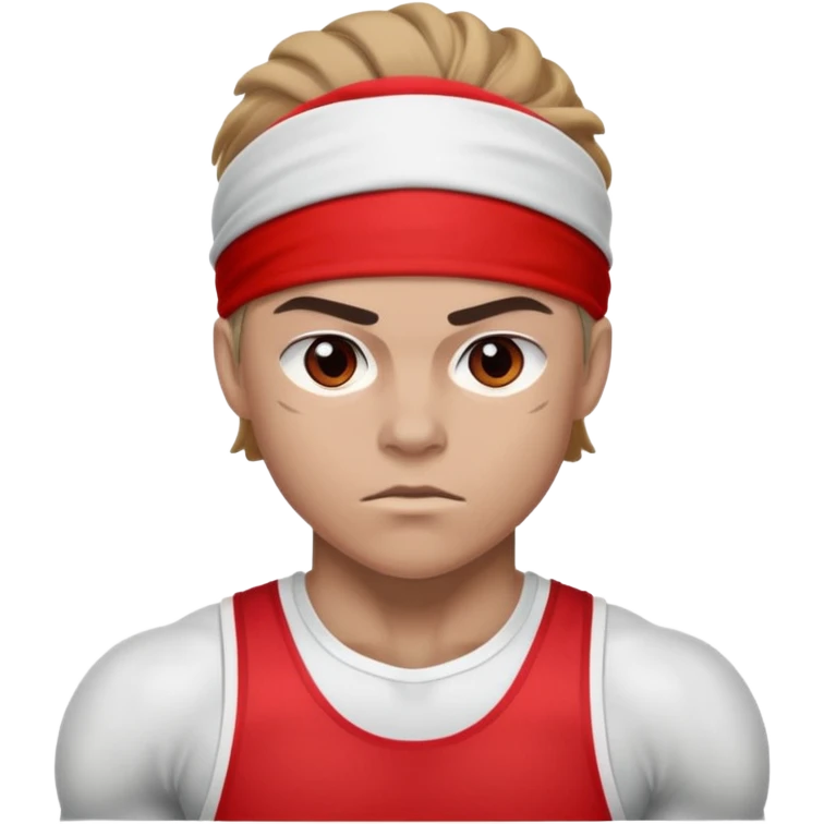 athlete with red headband emoji