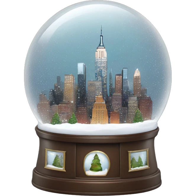 new york city snow globe, 4k, no background emoji