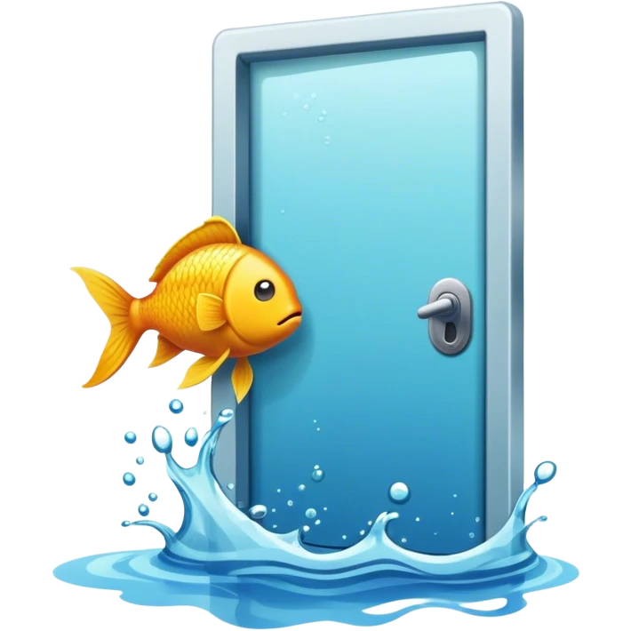Fish push the door emoji