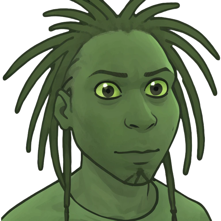 Darkskin man with dreads emoji