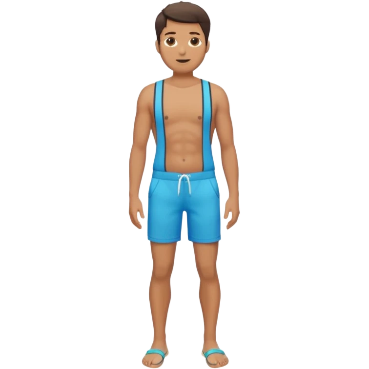 a man in Bermuda shorts as a swimsuit full body emoji