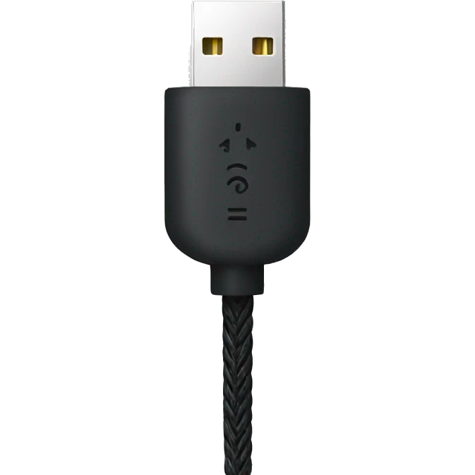 Black usb cable emoji