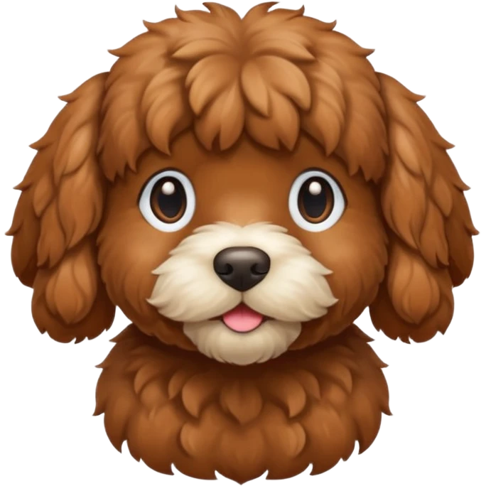 Cozy autumn brown cockapoo emoji