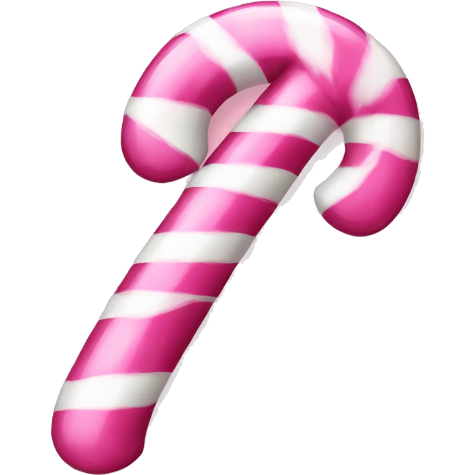 Pink and white candy cane emoji