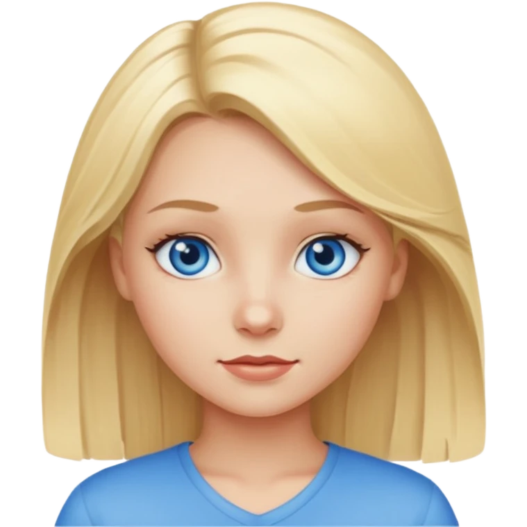 Blonde girl with blue eyes  emoji