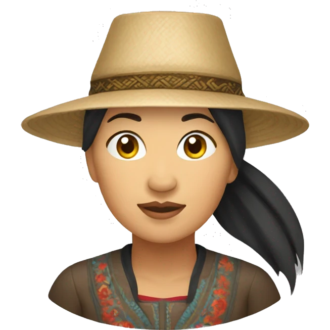 Kyrgyz woman with national hat emoji