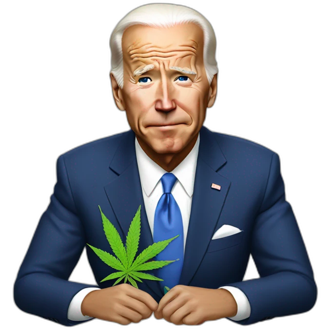 Joe Biden smoking weed emoji