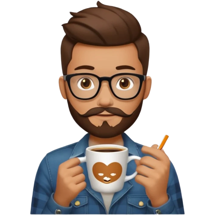 hipster coffee emoji