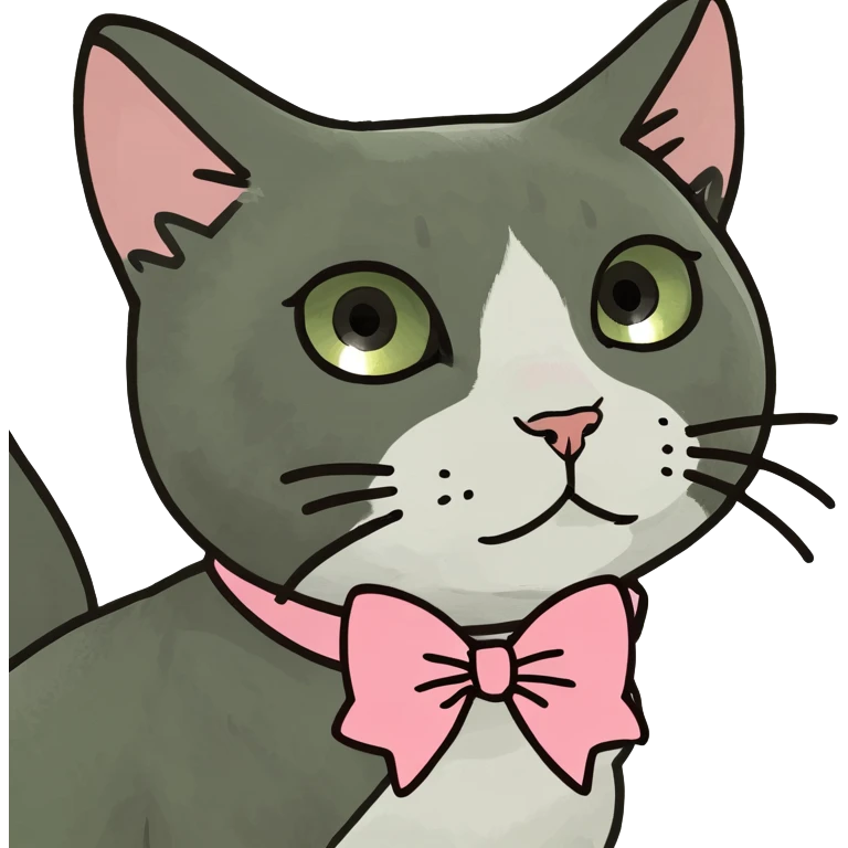 Cat with a bow emoji