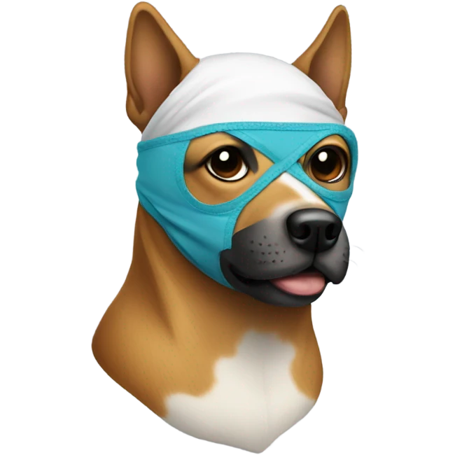 Dog with ski mask emoji