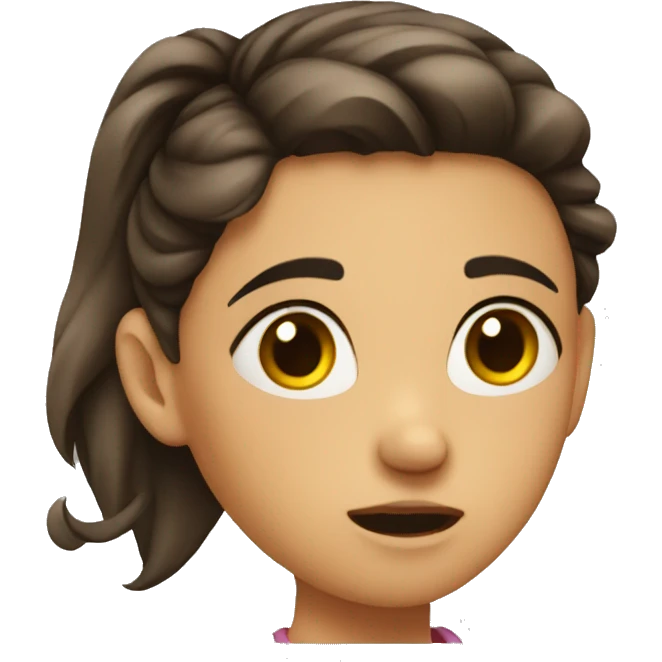 Girl irritated by studying emoji