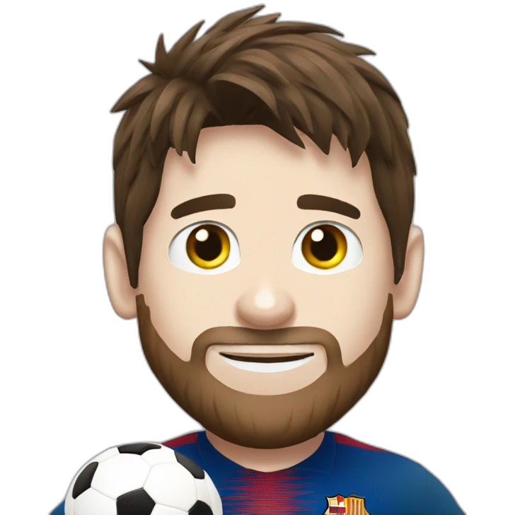 Messi with World Cup emoji